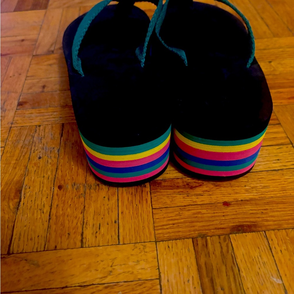 Colorful Platform Flip Flops - Picture 5 of 5